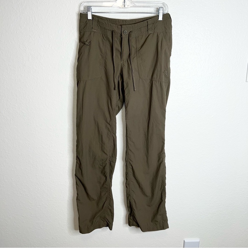 The North Face Pants Women Size 4 Hiking Convertible roll up brown Straight AA